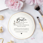 Bestie Gifts for Women Friendship, Jewelry Dish Trinket Tray, Gifts for Friends