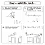 Byondeth Curtain Rods for Windows 16 to 120 Inches Adjustable Blackout Wrap