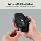 ELECOM Ergonomic Comfort Design Trackball IST Wireless 2.4GHz Connect,