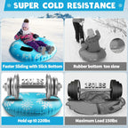 ZMLM Snow Tube for Sledding -2 Pack/3 Pack 36" Inflatable Snow Sled for Kids and
