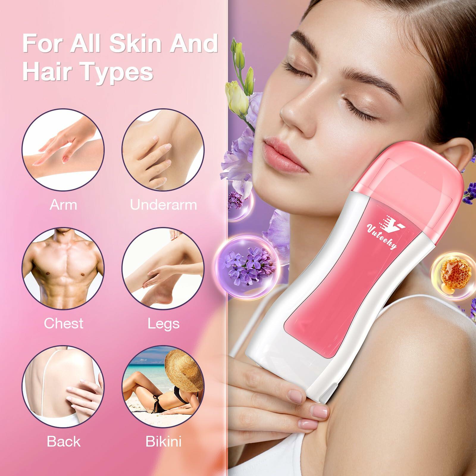 Vuteehy Roll on Wax Kit, Roll on Waxing Kit for hair removal, Waxing Kit for