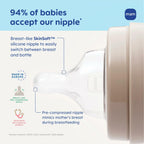 MAM 4.5oz Easy Start Anti-Colic Wide Neck Vented Baby Bottle, Extra Slow Flow