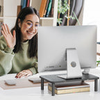 WALI Computer Monitor Stand for Desk, Adjustable Laptop Riser, Desk Monitor