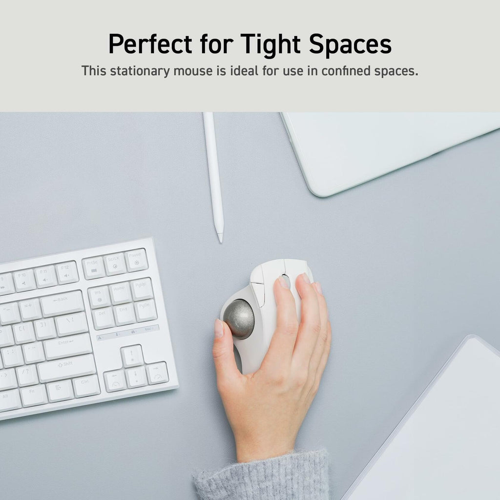 ELECOM Ergonomic Comfort Design Trackball IST Wireless 2.4GHz Connect,