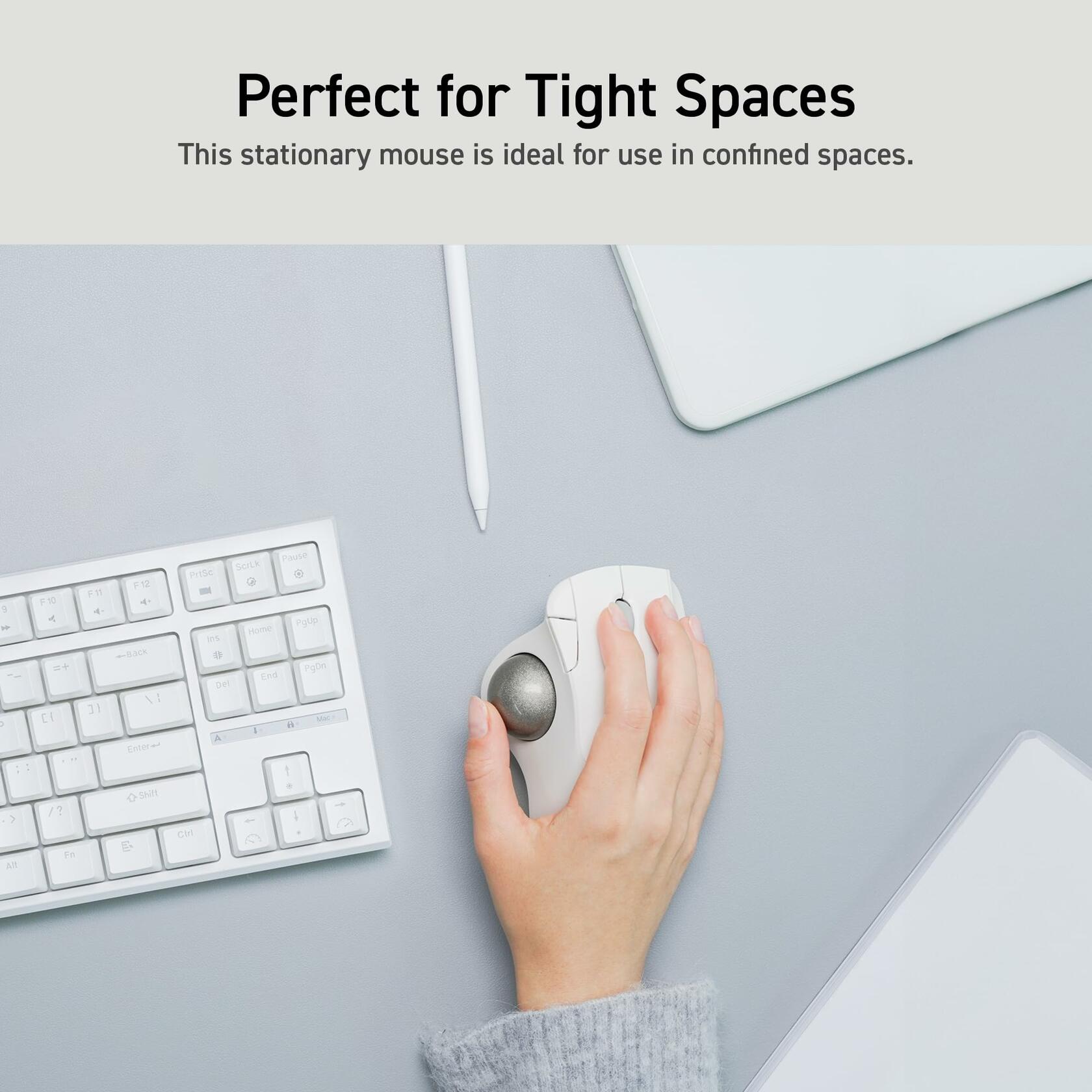 ELECOM Ergonomic Comfort Design Trackball IST Wireless 2.4GHz Connect,