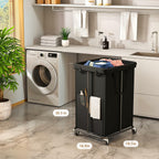 150L Large Laundry Basket with Wheels, Rolling Laundry Hamper with Removable