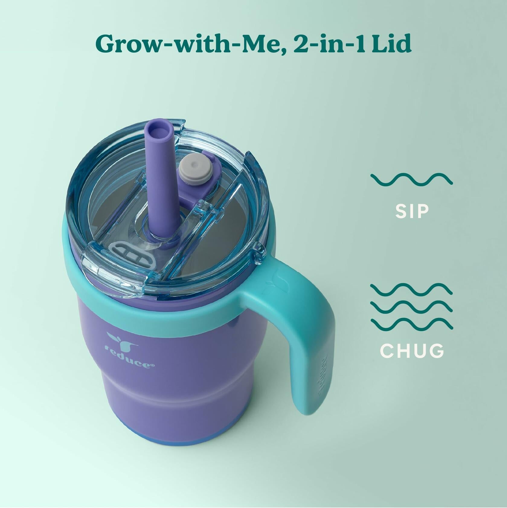 REDUCE 14 Oz Coldee Kids Tumbler with Lid and Straw - Coldee Insulated Travel