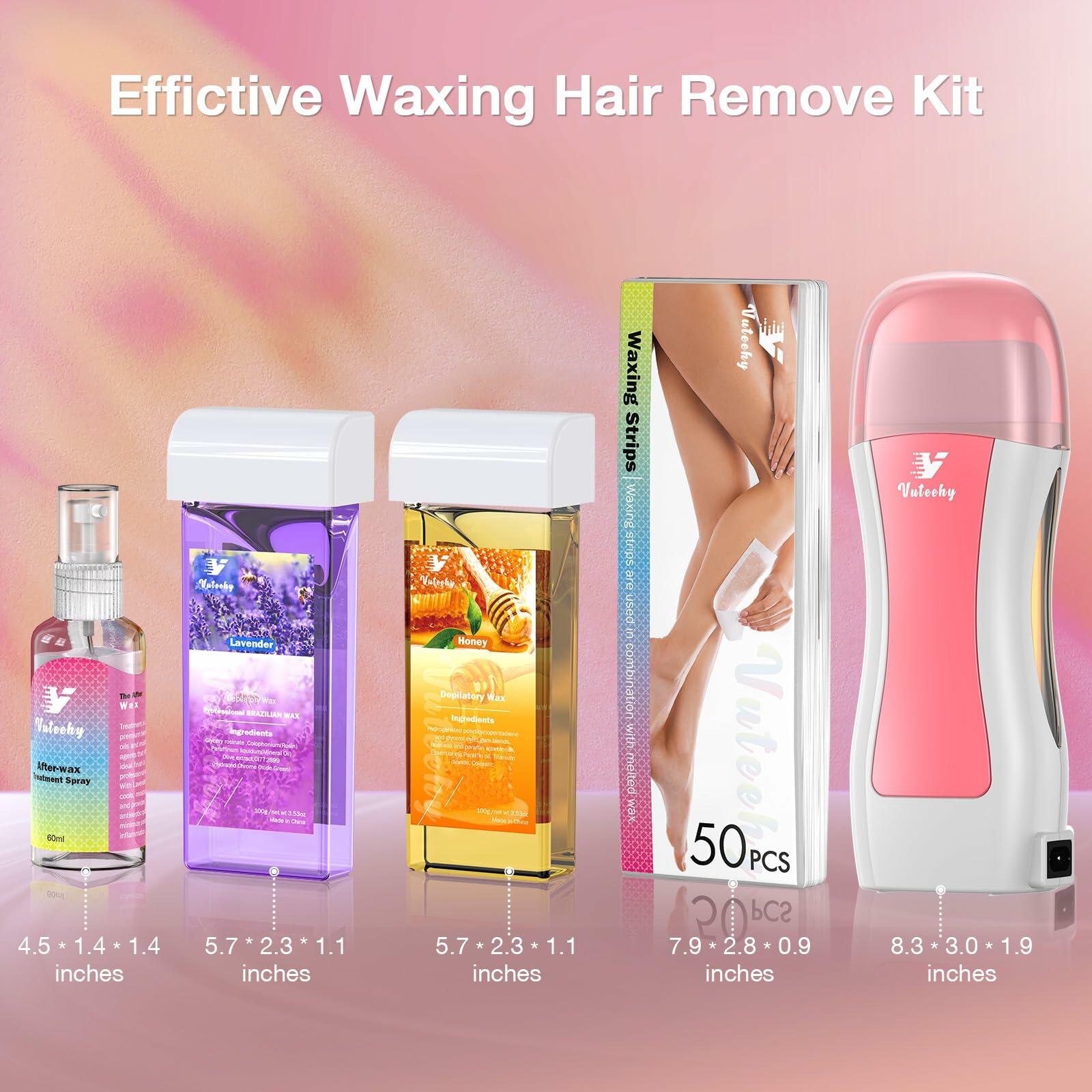 Vuteehy Roll on Wax Kit, Roll on Waxing Kit for hair removal, Waxing Kit for