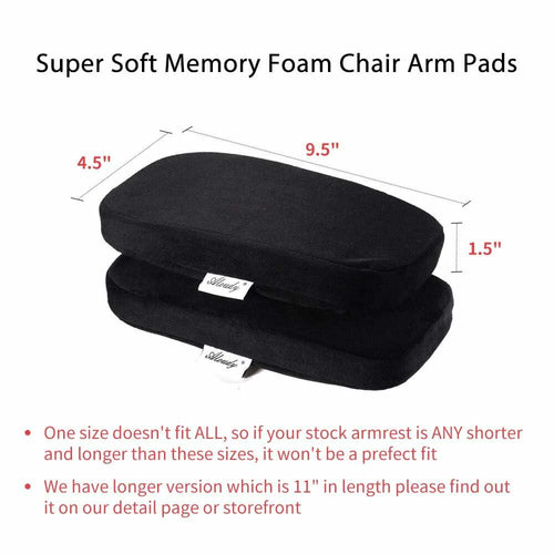 2 PACK Aloudy Ergonomic Memory Foam Office Chair Armrest Pads, Comfy Gaming