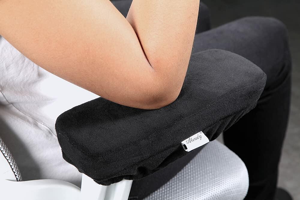 2 PACK Aloudy Ergonomic Memory Foam Office Chair Armrest Pads, Comfy Gaming