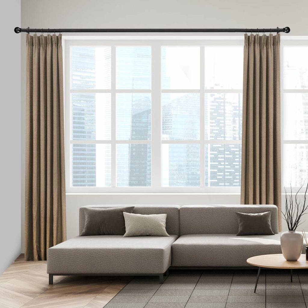 AMZSEVEN Curtain Rods for Windows 16 to 48 Inches, Curtain Rod Max Adjustable