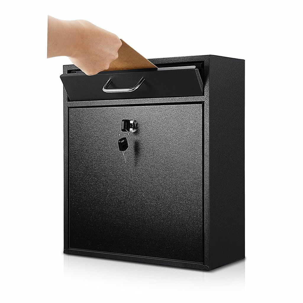 Yaocom Locking Mailbox with Key for Outdoor 12 x 10.5 x 4.7 Inches Large Wall
