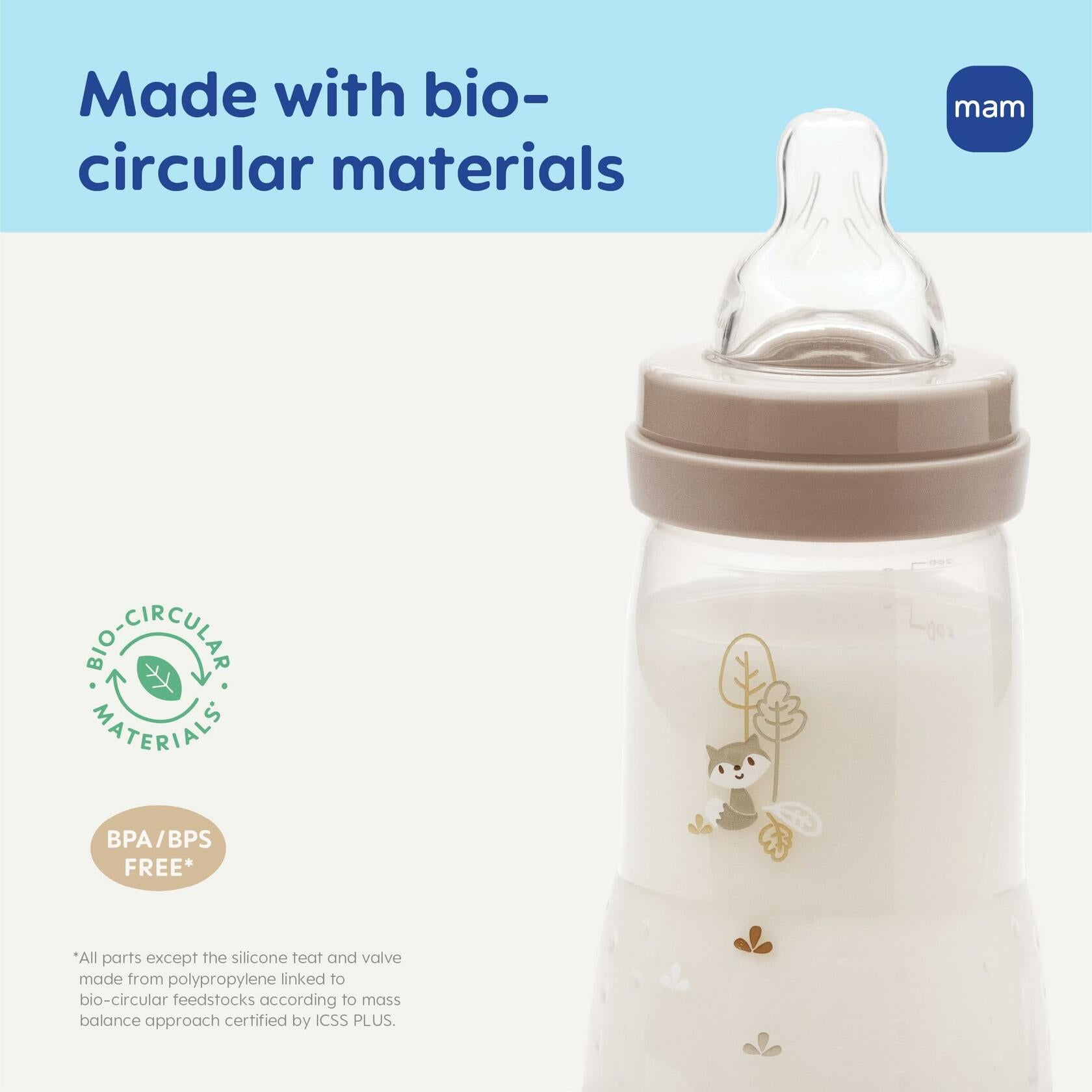 MAM 4.5oz Easy Start Anti-Colic Wide Neck Vented Baby Bottle, Extra Slow Flow