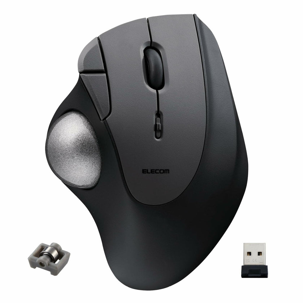 ELECOM Ergonomic Comfort Design Trackball IST Wireless 2.4GHz Connect,