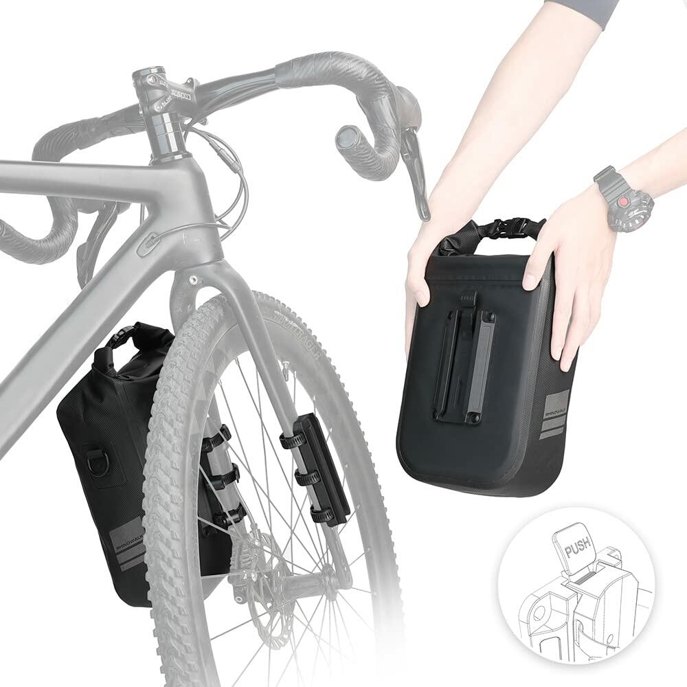 Rhinowalk Bike Front Fork Bag Waterproof Bike Pannier Bag Saddle Bag Shoulder
