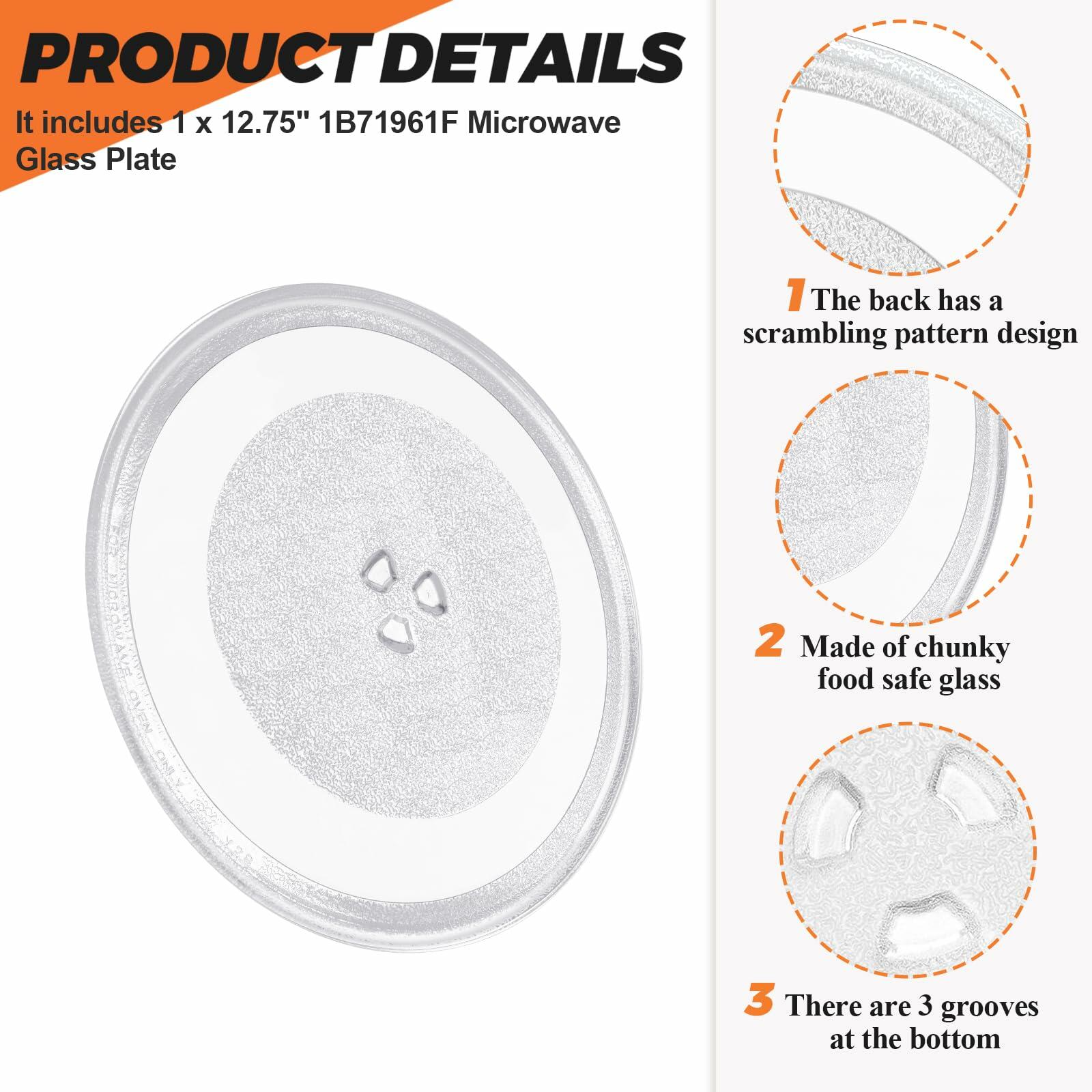 12.75" Microwave Glass Turntable Fit for GE, LG, Kenmore, Sears Microwave Glass