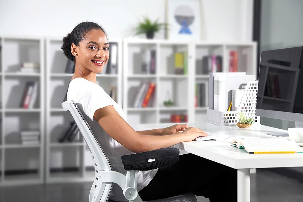 2 PACK Aloudy Ergonomic Memory Foam Office Chair Armrest Pads, Comfy Gaming