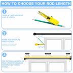 AMZSEVEN Curtain Rods for Windows 16 to 48 Inches, Curtain Rod Max Adjustable