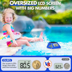 Pircaath 2026 Next-Gen Solar Pool Thermometer Floating Easy Read, Digital Pool