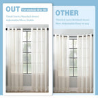 Byondeth Curtain Rods for Windows 16 to 120 Inches Adjustable Blackout Wrap