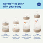MAM 4.5oz Easy Start Anti-Colic Wide Neck Vented Baby Bottle, Extra Slow Flow