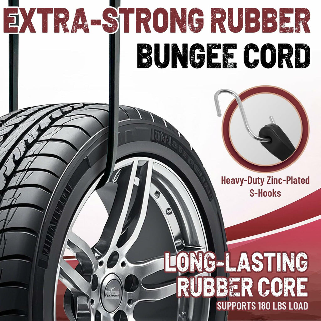 Bolvixor Bungee Cords with Hooks (10 Pack) – 21" Heavy Duty EPDM Rubber Tarp