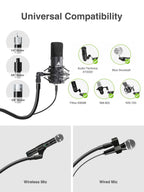 Elitehood Aluminum Foldable Microphone Stand, 82’’ Tall & Height Adjustable Mic