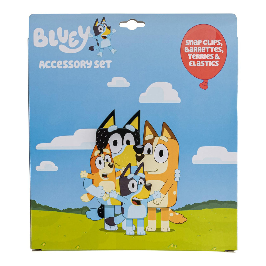 Luv Her Bluey Girls 20 Piece Accessory Set with 3 Barrettes, 4 Snap Hair Clips,