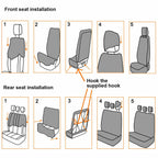 TNAIYH Car Seat Cover Full Set, Fashion Soft Sponge Vehicle Front and Rear Split