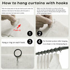 Natural Linen Kitchen Curtains 36" W x 30" L Pinch Pleat Cafe Curtains 1 Panels