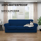 Easy-Going 100% Dual Waterproof 4 Pieces Stretch Soft Couch Cover for Dogs, Sofa