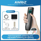 HD2 AWithZ Spot Welder with Double-Ended & Replaceable Tips - 90-Level Dual
