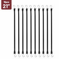 Bolvixor Bungee Cords with Hooks (10 Pack) – 21" Heavy Duty EPDM Rubber Tarp