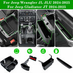 Eamplest 4PCS Center Console Organizer for 2024 2025 2026 Jeep Wrangler JL JLU