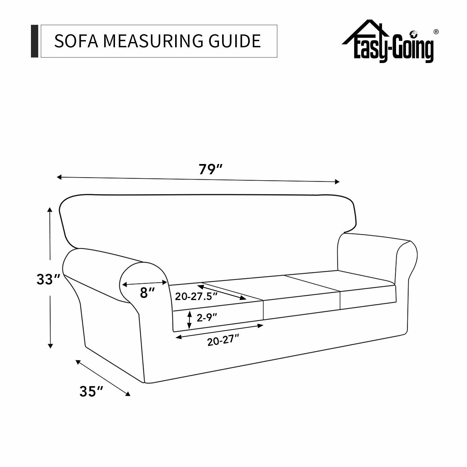 Easy-Going 100% Dual Waterproof 4 Pieces Stretch Soft Couch Cover for Dogs, Sofa