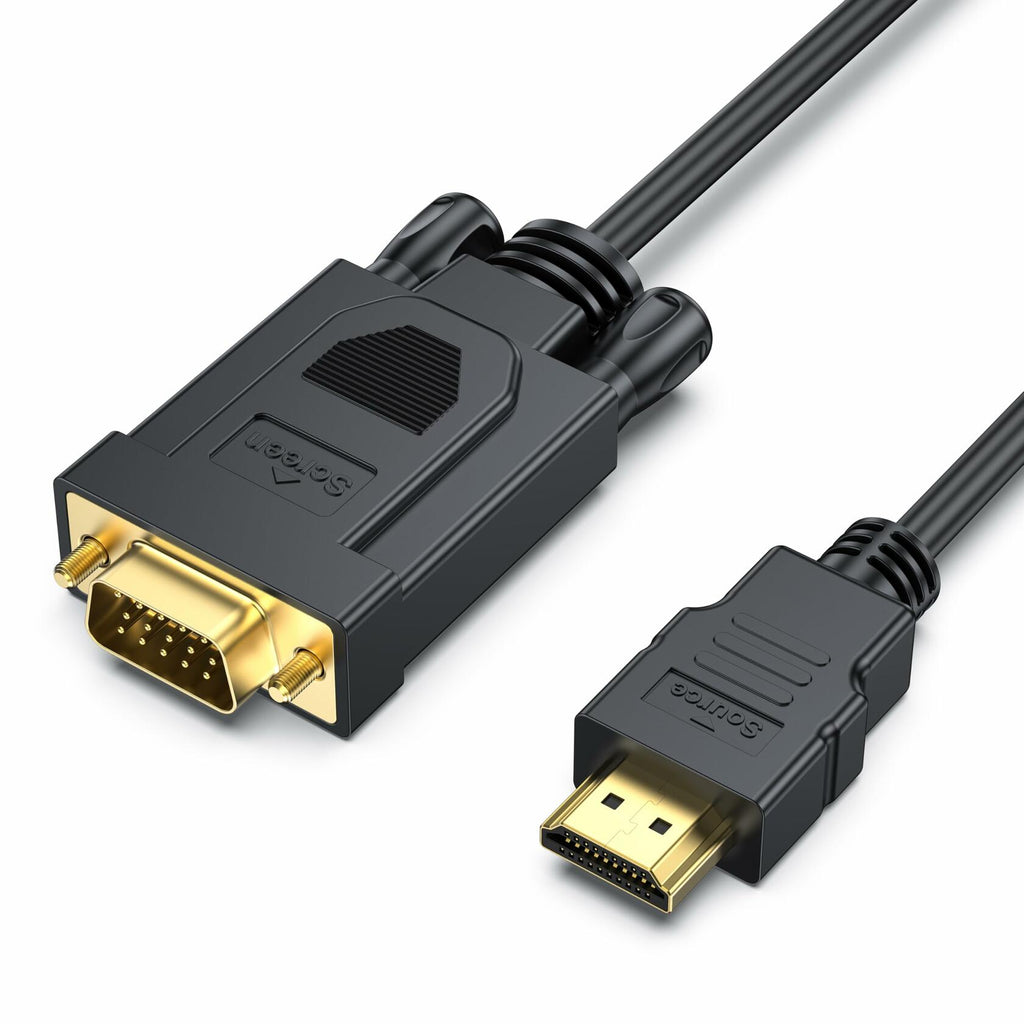 BENFEI HDMI to VGA 6 Feet Cable, Uni-Directional HDMI Computer to VGA Monitor