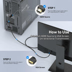 BENFEI HDMI to VGA 6 Feet Cable, Uni-Directional HDMI Computer to VGA Monitor