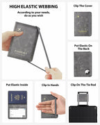 Stouchi AirTag Passport Wallet, Grey, Unisex, Faux Leather, RFID Blocking,