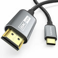 UANTIN USB C to HDMI 2.1 Cable 8K@60Hz, 4K@144Hz/120Hz, 48Gbps, HDCP2.3, Dynamic