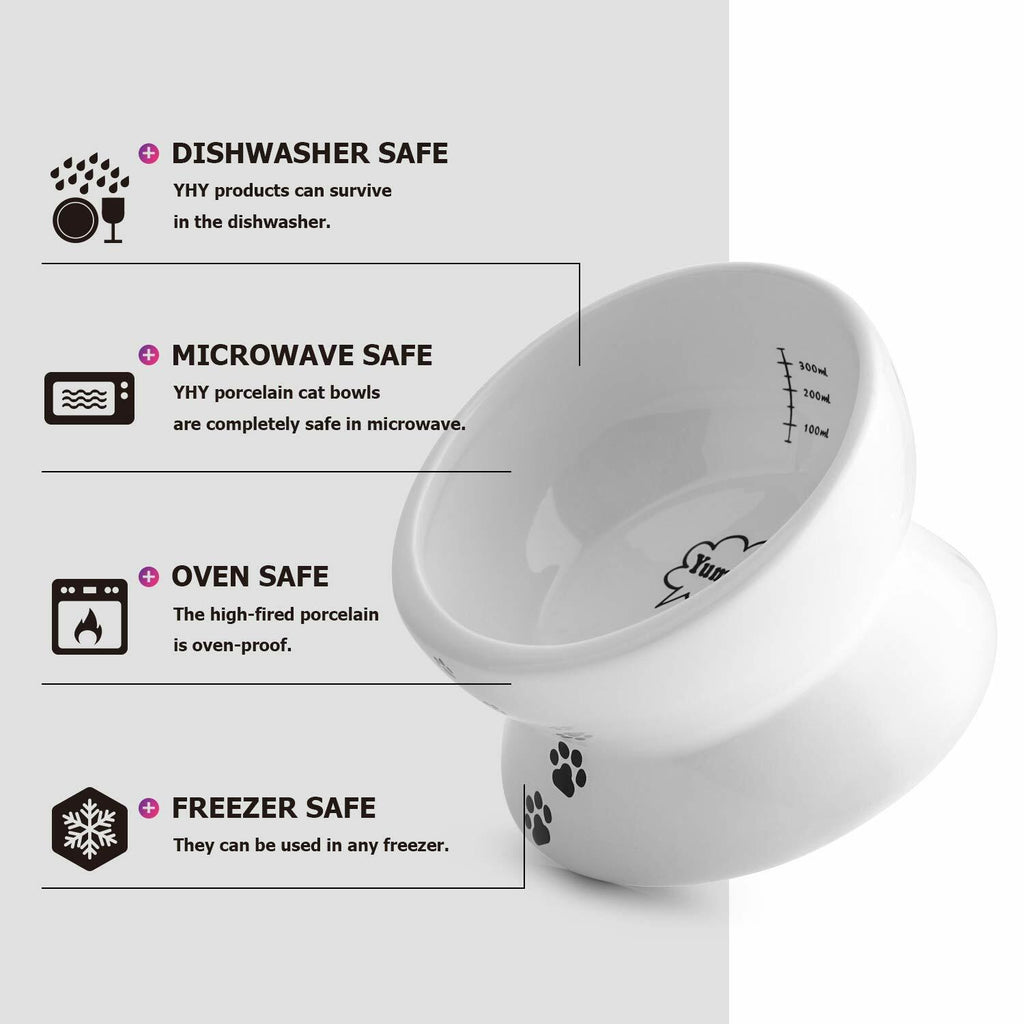 Y YHY Elevated Cat Food Bowl, Raised Food and Water Bowl for Cat and Small Dog,