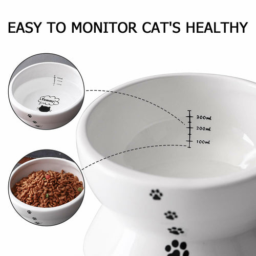 Y YHY Elevated Cat Food Bowl, Raised Food and Water Bowl for Cat and Small Dog,