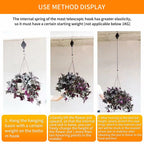 HOGXUAE 3Pack Retractable Plant Hanger Pulley System with Adjustable Rope