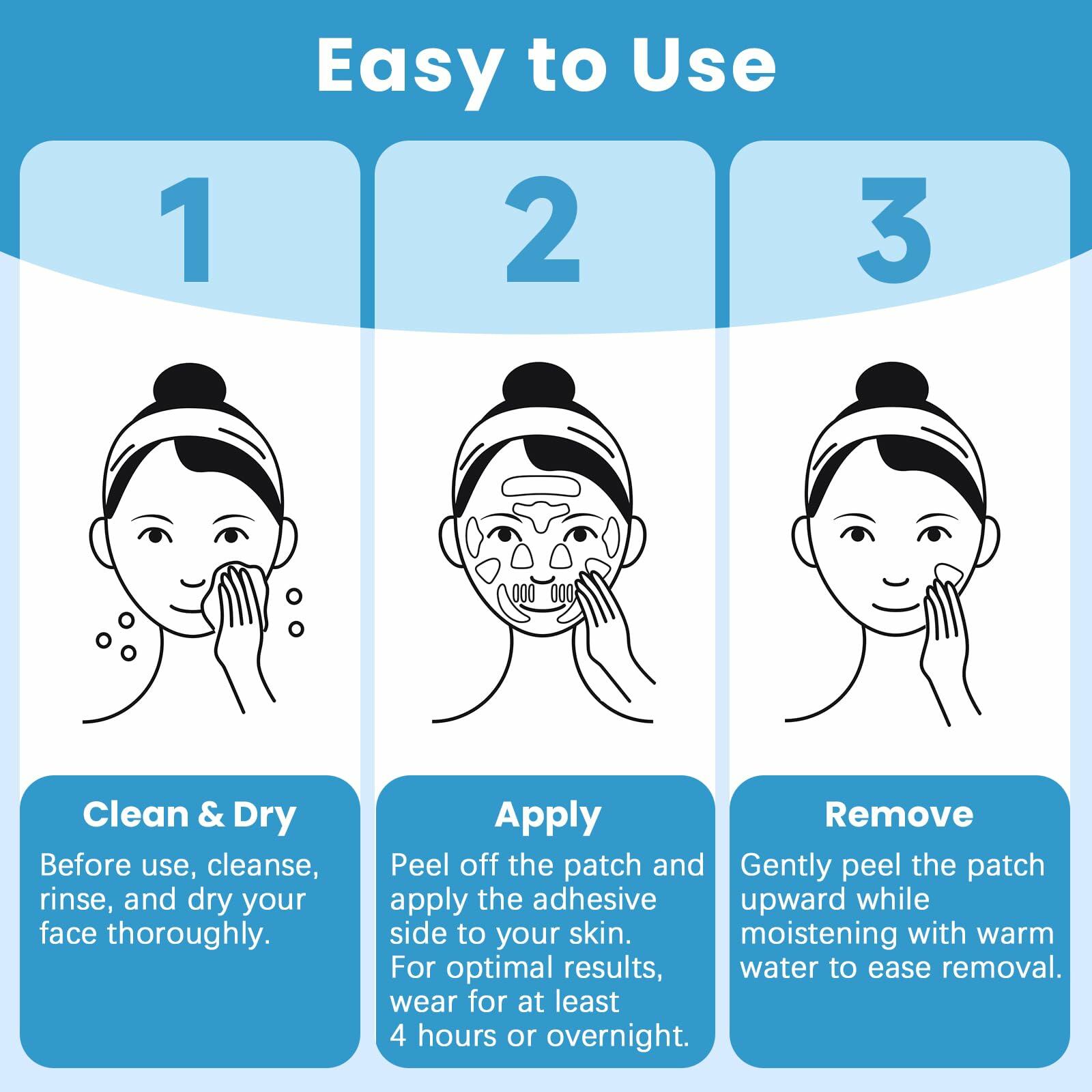 LadPemo Anti-Wrinkle Patches – 208 PCS Facial Wrinkle Patches, Face Tape for