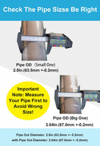 DecoHongDi 2.5 Inch Exhaust Clamps 2 Packs,2 1/2in Lap Joint Band Clamp 304