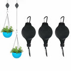 HOGXUAE 3Pack Retractable Plant Hanger Pulley System with Adjustable Rope