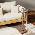 iFaveorr Small Side Table, Rubberwood‌ Drink Table for Small Spaces, Solid Wood