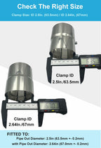 DecoHongDi 2.5 Inch Exhaust Clamps 2 Packs,2 1/2in Lap Joint Band Clamp 304