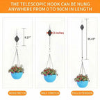 HOGXUAE 3Pack Retractable Plant Hanger Pulley System with Adjustable Rope