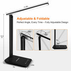 shinelife LED Desk Lamp for Office Home, Bright Desk Light with USB Charging