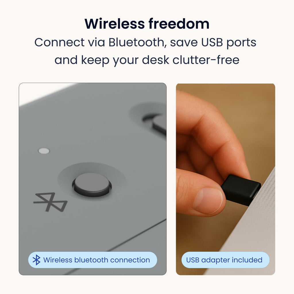 Contour Balance Keyboard: Full-Size Wireless Keyboard with USB Receiver, US